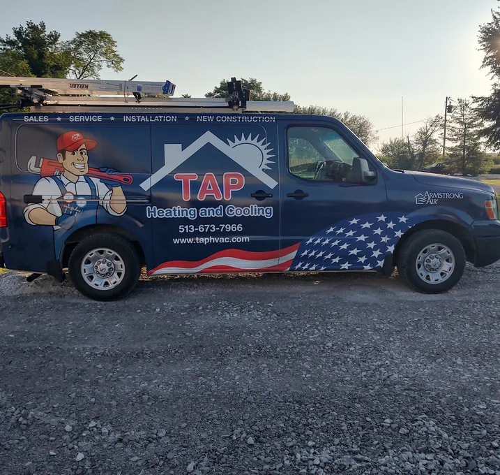 The TAP Heating and Cooling service van
